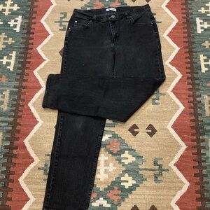 Black Straight Leg Lee Riders Relaxed Jeans with Sleek Design